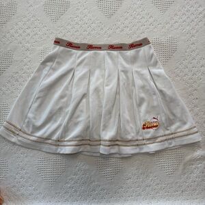 Vintage Puma White Pleated Skort (XL)